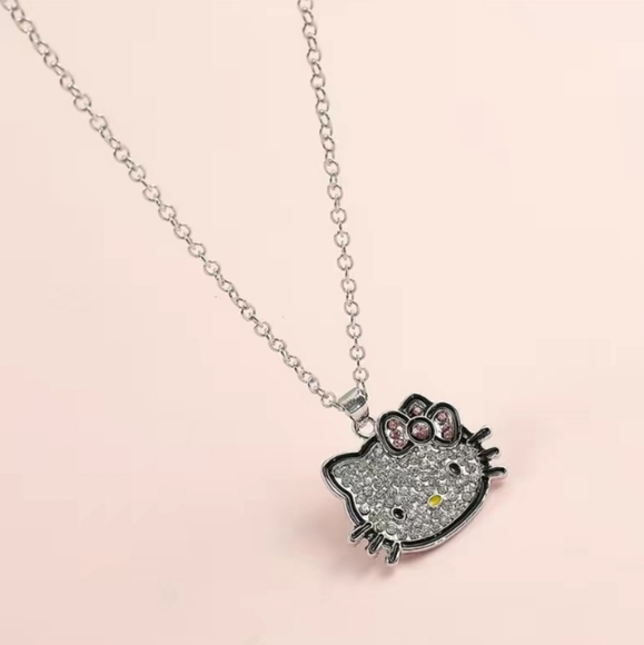Hello Kitty Rhinestone Pendant Necklace - Picture 4 of 5